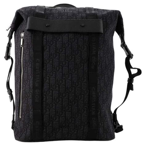 black dior nylon backpack|More.